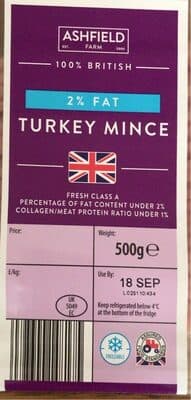 2% Far Turkey Mince