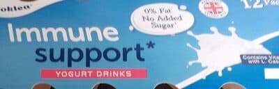 Immune support yogurt drinks