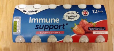 Immune support yogurt drinks