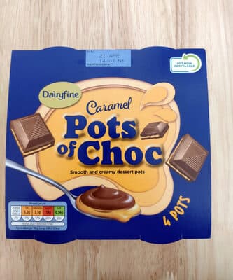Caramel pots of choc