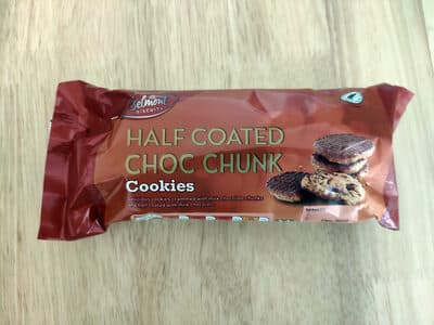Half coated choc chunk