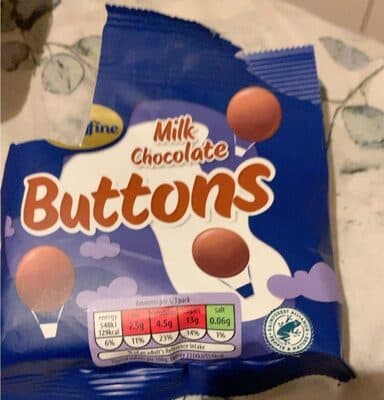Milk chocolate buttons
