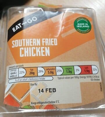 Southern fried chicken wrap