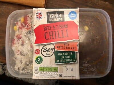 Beef & 3 bean chilli