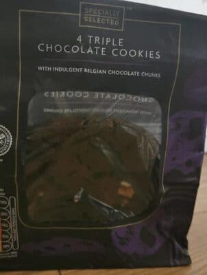 Triple chocolate cookies