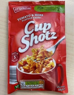 Cup shotz: Tomato & Herb Flavour Pasta