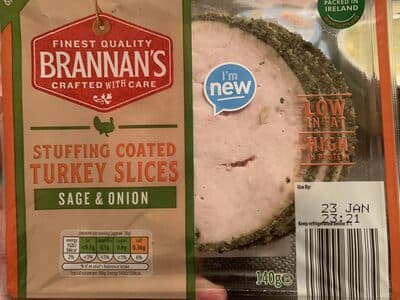 Stuffing Coated Turkey Slices Sage & Onion