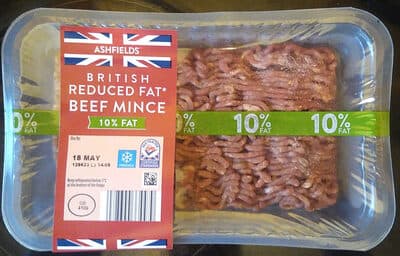 Ahsfields british reduced fat beef mince