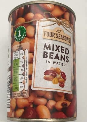 Mixed beans in water