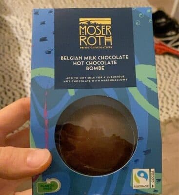 Belgian milk chocolate hot chocolate bombe