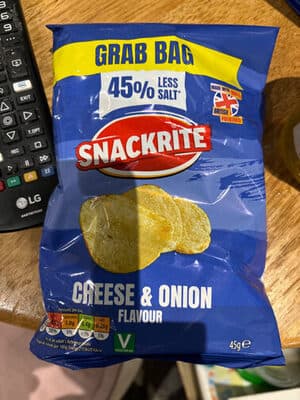 Cheese And Onion Flavour Crisps