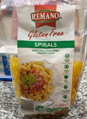Spiral pasta Gluten Free