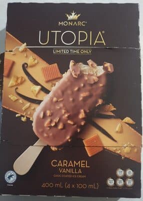utopia caramel and vanilla ice cream