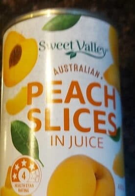 Peach slices in juice