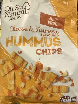 Cheese And Turmeric Flavoured Hummus Chips