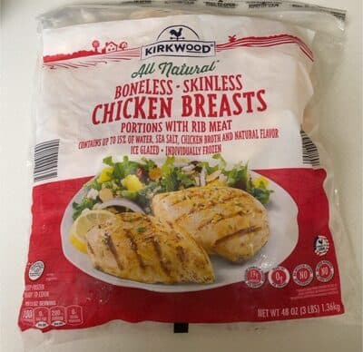 All Natural Boneless Skinless Chicken Breasts Portions With Rib Meat