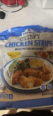CRISPY CHICKEN STRIPS BREAST FRITTERS WITH RIB MEAT