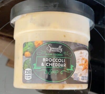 Slow cooked broccoli and cheddar soup
