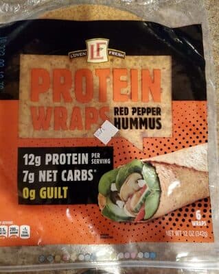 Red Pepper Hummus Protein Wraps