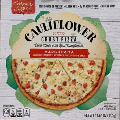 Margherita Cauliflower Crust Pizza With Tomato Sauce, Oregano & Garlic