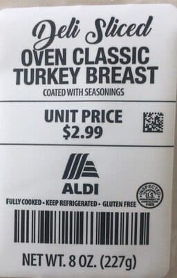 Deli Sliced Oven Classic Turkey Breast Coated With Seasonings