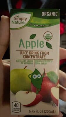 Apple Juice Drink From Concentrate