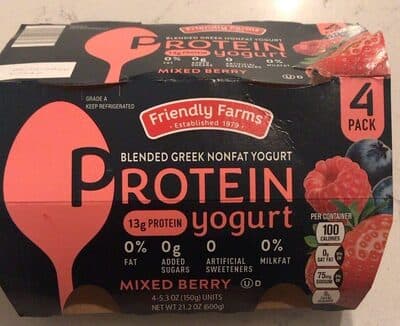 Protein yogurt blended Greek nonfat
