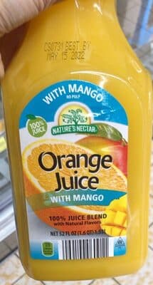 Orange juice with mango