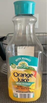 Orange juice with mango