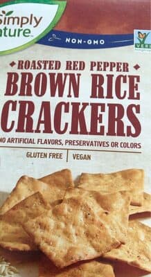 Roasted Red Pepper Brown Rice Crackers