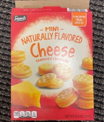 Mini Naturally Flavoured Cheese Sandwich Crackers