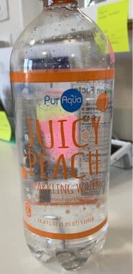 Juicy Peach Flavored Sparkling Water Beverage