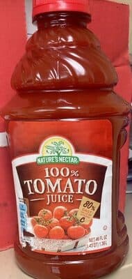100% Tomato Juice From Concentrate