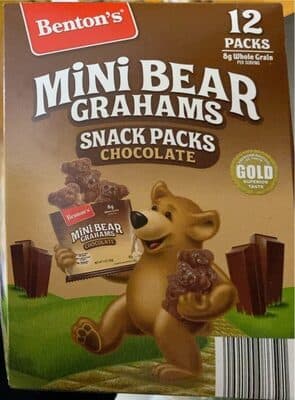 Chocolate Mini Bear Grahams Snack Packs