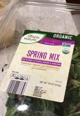 Organic Spring Mix of Baby Lettuces, Greens & Radicchio
