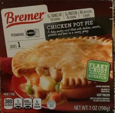 Chicken Pot Pie A Flaky Pastry Crust Filled With Chicken, Carrots, Potatoes And Peas In A Savory Gravy