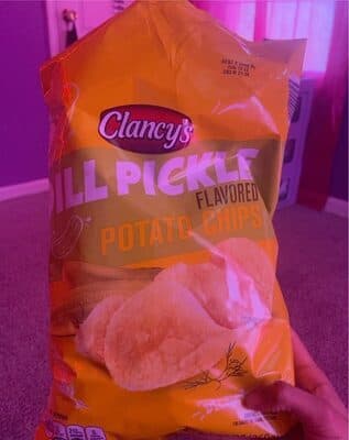 Dill Pickle Flavored Potato Chips