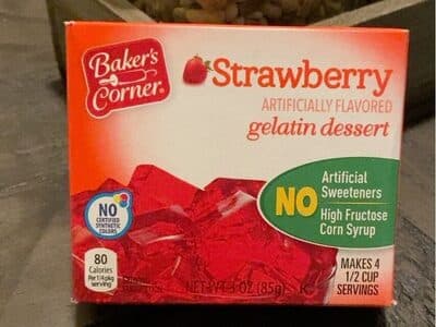 Strawberry Gelatin Dessert