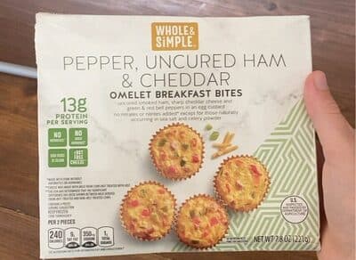 Pepper, Uncured Ham & Cheddar Uncured Smoked Ham, Sharp Cheddar Cheese And Green & Red Bell Peppers In An Egg Custard Omelet Breakfast Bites