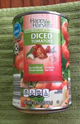 Basil, Garlic & Oregano Diced Tomatoes