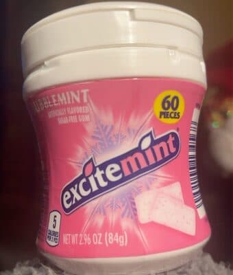 Excitemint bubblemint gum