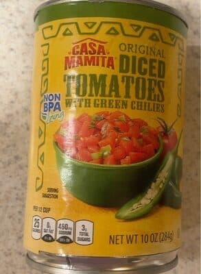 Original diced tomatoes with green chilies