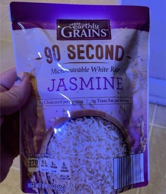 Earthly Grain 90 Second Microwavable White Rice Jasmine