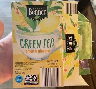 Green tea lemon and ginseng