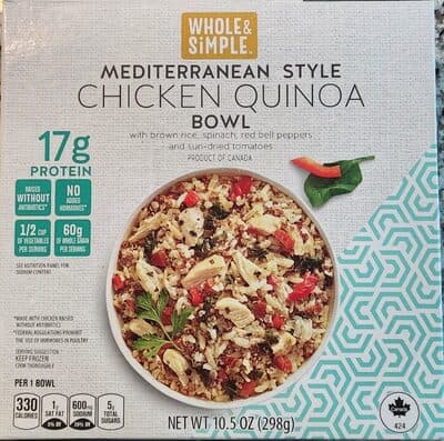 Mediterranean Style Chicken Quinoa Bowl