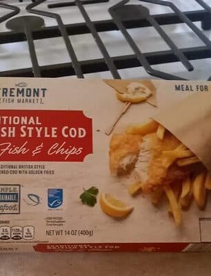 Fish and chips British style cod