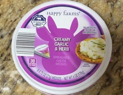 Creamy Garlic and Herb Spreadable Cheese Wedges