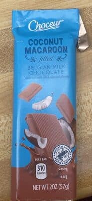 Coconut Macaroon Belgian Milk Chocolate Bar