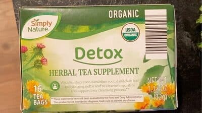 Detox herbal tea supplement