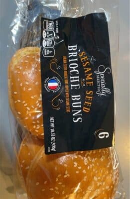 Sesame Seed Brioche Buns